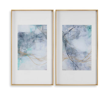 Undulating Oro Abstract Prints Set/2