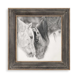 Custom Black And White Horses Print thumbnail 1