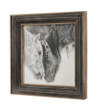 Custom Black And White Horses Print thumbnail 4