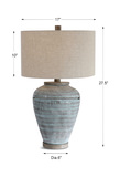 Pelia Light Aqua Table Lamp thumbnail 6