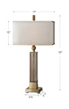 Caecilia Amber Glass Table Lamp thumbnail 3