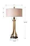 Selvino Brushed Brass Table Lamp thumbnail 2