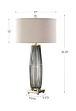 Vilminore Gray Glass Table Lamp thumbnail 3