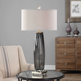 Vilminore Gray Glass Table Lamp thumbnail 6