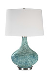 Celinda Blue Gray Glass Lamp thumbnail 1