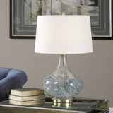 Celinda Blue Gray Glass Lamp thumbnail 4