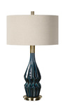 Prussian Blue Ceramic Lamp thumbnail 1