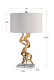 Twisted Vines Gold Table Lamp thumbnail 3