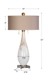 Cardoni White Glass Table Lamp thumbnail 3