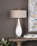 Cardoni White Glass Table Lamp thumbnail 7