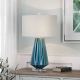 Pescara Teal-Gray Glass Lamp thumbnail 3