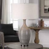 Dinah Gray Textured Table Lamp thumbnail 6
