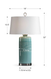 Rila Distressed Teal Table Lamp thumbnail 3