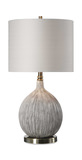 Hedera Textured Ivory Table Lamp thumbnail 1