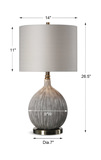 Hedera Textured Ivory Table Lamp thumbnail 4