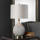 Hedera Textured Ivory Table Lamp thumbnail 6