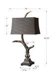 Stag Horn Dark Shade Table Lamp thumbnail 2