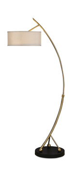 Vardar Curved Brass Floor Lamp