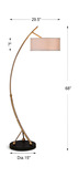 Vardar Curved Brass Floor Lamp thumbnail 2