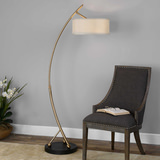 Vardar Curved Brass Floor Lamp thumbnail 3