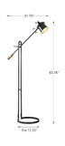 Chisum Dark Bronze Floor Lamp thumbnail 3