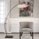 Calogero Bronze Arc Floor Lamp thumbnail 3