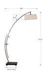 Calogero Bronze Arc Floor Lamp thumbnail 2