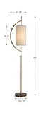 Balaour Antique Brass Floor Lamp thumbnail 3