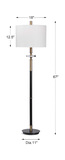 Maud Aged Black Floor Lamp thumbnail 3