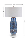 Magellan Blue Table Lamp thumbnail 4