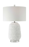 Caelina Textured White Table Lamp thumbnail 1