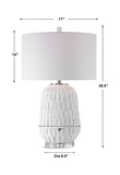 Caelina Textured White Table Lamp thumbnail 8