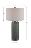 Callais Crackled Aqua Table Lamp thumbnail 5