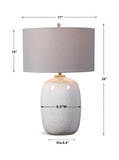 Winterscape White Glaze Table Lamp thumbnail 4