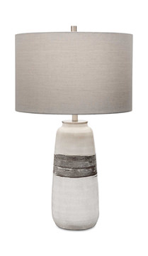 Comanche White Crackle Table Lamp