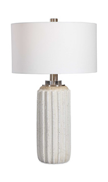 Azariah White Crackle Table Lamp