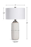 Azariah White Crackle Table Lamp thumbnail 4