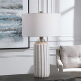 Azariah White Crackle Table Lamp thumbnail 9
