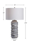 Waves Blue & White Table Lamp thumbnail 7