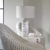 Waves Blue & White Table Lamp thumbnail 6