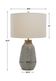 Monacan Gray Textured Table Lamp thumbnail 3