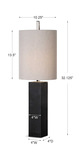 Delaney Marble Column Accent Lamp thumbnail 2