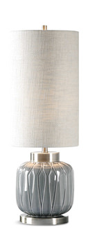 Zahlia Aged Gray Ceramic Lamp