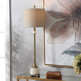 Natania Plated Brass Buffet Lamp thumbnail 4