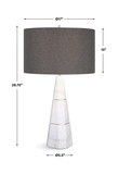 Citadel White Marble Table Lamp thumbnail 5