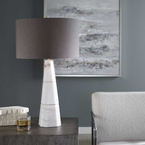Citadel White Marble Table Lamp thumbnail 9