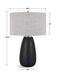 Twilight Satin Black Table Lamp thumbnail 4