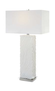 Pillar White Marble Table Lamp