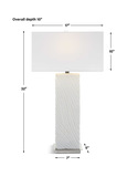 Pillar White Marble Table Lamp thumbnail 4