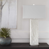 Pillar White Marble Table Lamp thumbnail 8